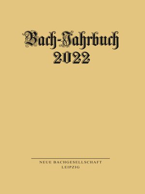 cover image of Bach-Jahrbuch 2022